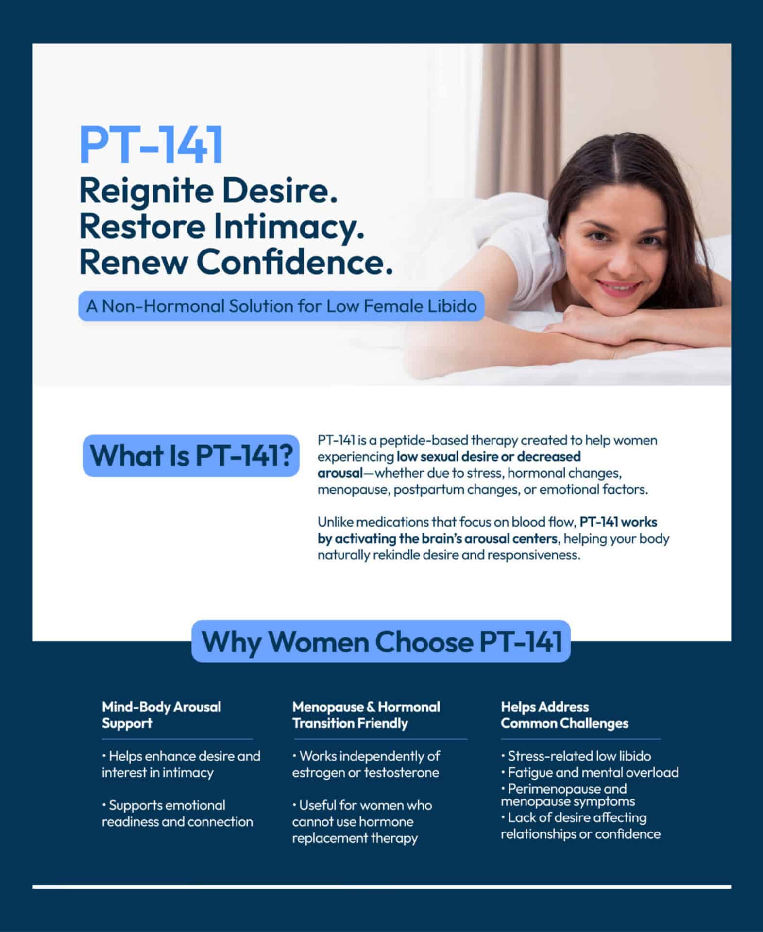 PT-141 therapy for low female libido support.
